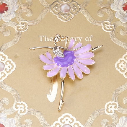 New Alloy Ballet Girl Brooch Accessories