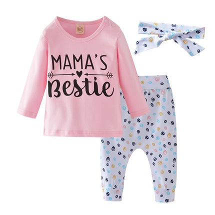 Long Sleeve Baby Girl 3 Pcs Sets