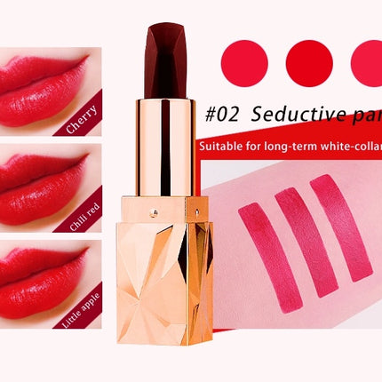 Three-sided discoloration black lipstick