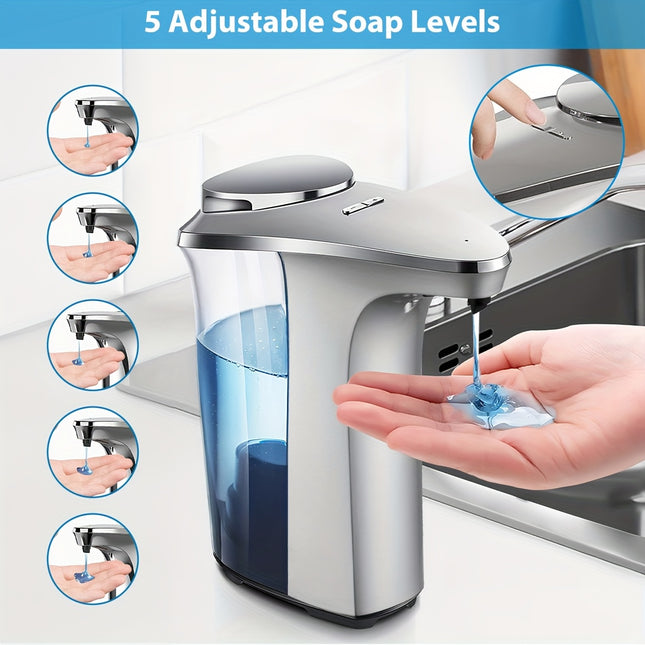 Automatic Soap Dispenser, Touchless Dish Soap Dispenser 17oz/500ml with Infrared Sensor,