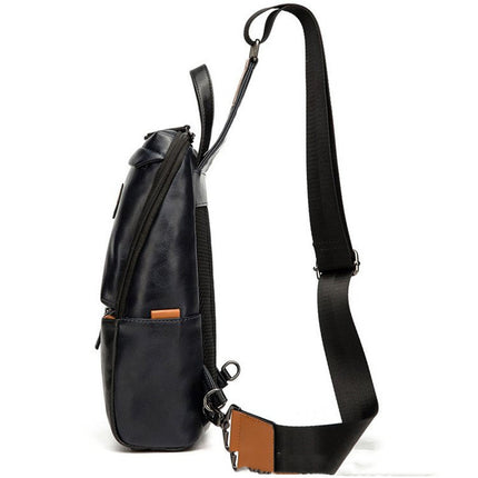 Cycling shoulder bag soft leather backpack