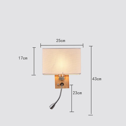 Interior Wall Lights Led Hotel Rooms Headboard Wood Art Bedroom