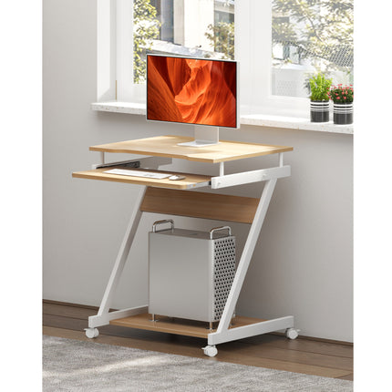 23.6 inch Mobile Laptop Desk, Small Bed Table Portable Computer Desk on Wheels