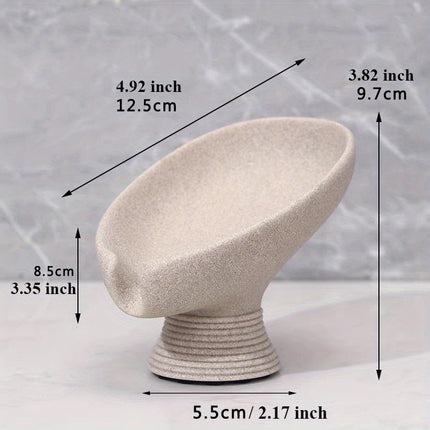 Resin Soap Dish in Wabi-Sabi Style, Available in Four Colors, Showcases a Minimalist