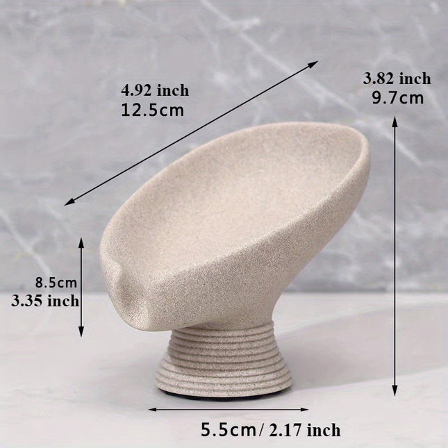 Resin Soap Dish in Wabi-Sabi Style, Available in Four Colors, Showcases a Minimalist