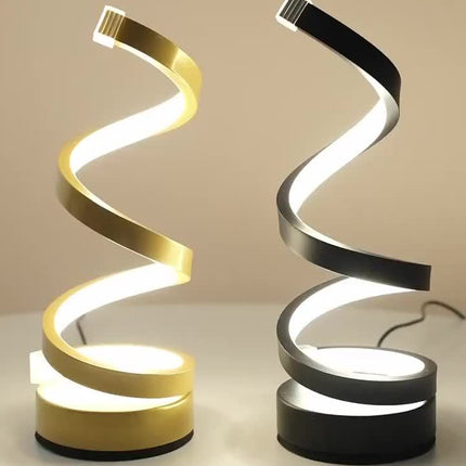 Retro Style Creative Table Lamp - Adjustable Spiral Arm, Soft Warm Light, Multifunctional Space