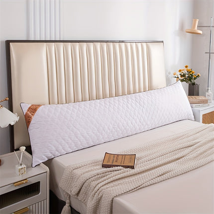 1pc Long Embroidered Pillow | Soft Polyester Filling, Classic Style, Zipper Closure
