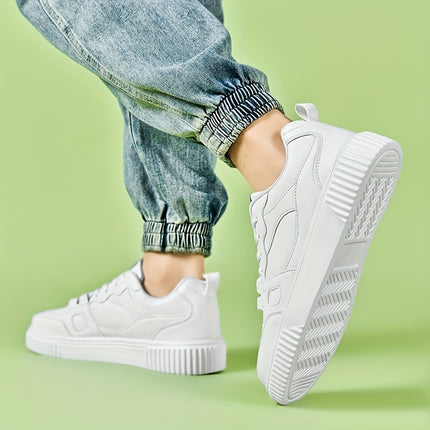 Men's Trendy Solid/Colour Block Skate Shoes, Comfy Non Slip Casual Lace Up Sneakers For Men's Outdoor Activities