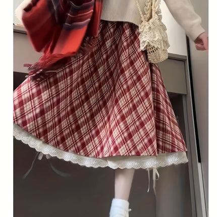 Skirt for Women, Perfect for Sweet Autumn And Winter Outfits During The Christmas Season And New Year.