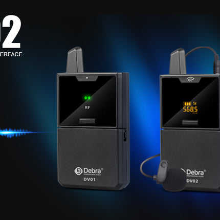 Wireless Microphone With Monitor Lavalier Camera Radio Microphone SLR Interview Recording