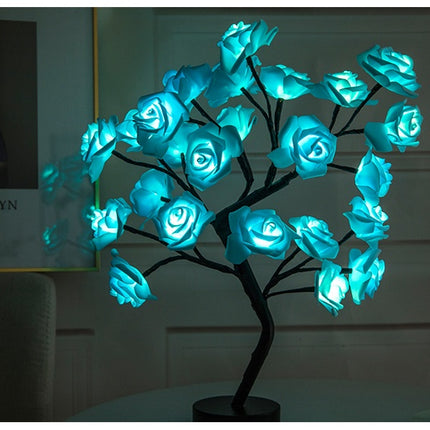 Rose Flower Lamp USB Battery Operated LED Table Lamp Bonsai Tree Night Lights Garland Bedroom Decoration Lights Home Decor