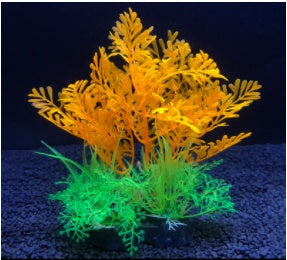 Large and small fish tank landscaping