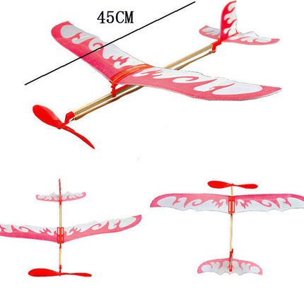 Double - wing rubber - powered aircraft