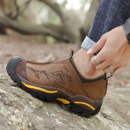 Cowhide hiking sneakers