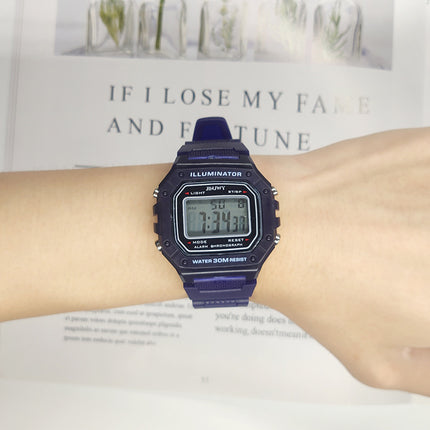 Sports Outdoor Multifunctional Waterproof Small Square Electronic Watch