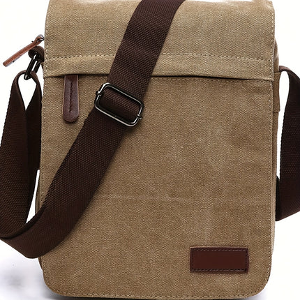 A Men'S Shoulder Bag, Single Piece, Crossbody Canvas Bag