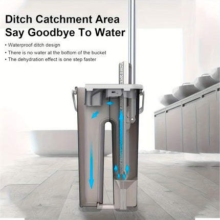Lightweight Mop Household Floor Mop And Bucket Set - Wet And Dry Cleaning, Water Scraping Bucket