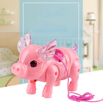 Musical luminous leash electric pig