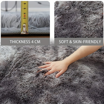 Plush Coffee Table Hallway Rug, Thickening Plush Living Room Rug, European-Style Winter Pink Wool Carpet