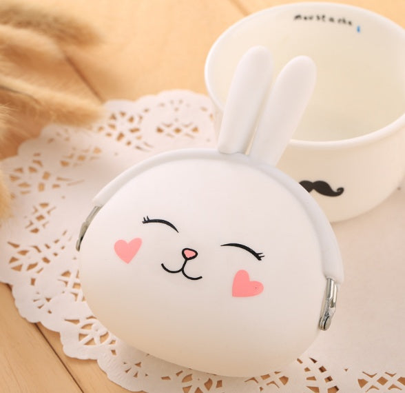 Cartoon silica gel zero purse Korean lovable rabbit zero purse candy