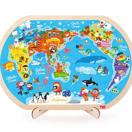 World Map Wooden Puzzle