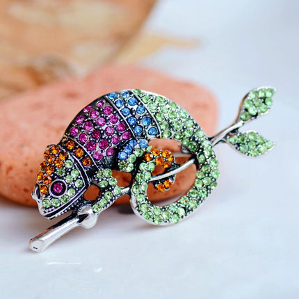 Alloy chameleon brooch