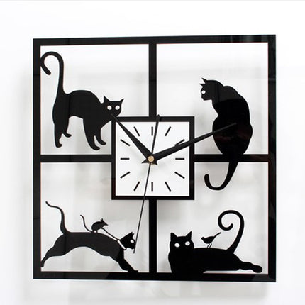 Acrylic cattail clock silent wall clock