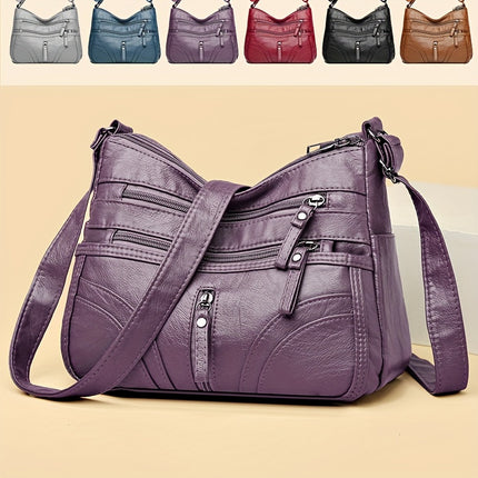Crossbody Bag (Flower Pattern Random, Shoulder Strap Direction Random, Zipper
