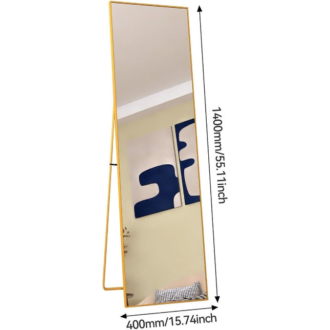 Full Length Mirror, Free Standing Mirror, Floor Mirror, Full Wall Mirror with Aluminium Frame, Wall Mounted Full Mirror