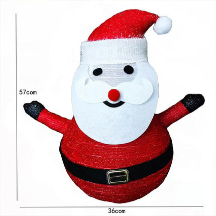 Folding Cloth Snowman Saint Telescopic Luminous LED String Lights Outdoor Decoration