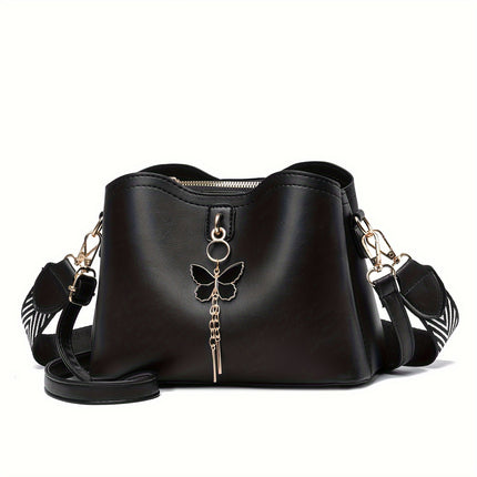 Crossbody Bags For Women Fashion Butterfly Bucket Purses For Teenage Lightweight Shoulder Bag