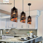 3pc-metal hollow conch ceiling light