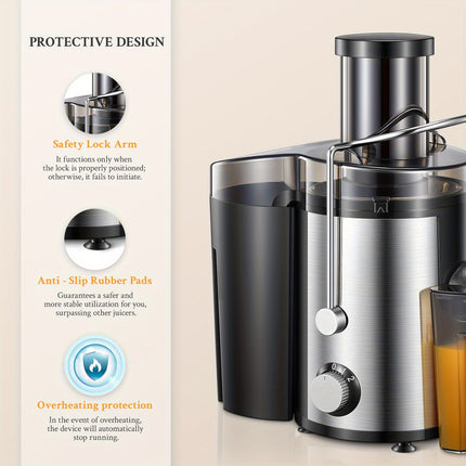 Juicer Machines,Whole Fruit and Vegetables, Quick Juicing Easy to Clean, 75mm Large Feed Chute