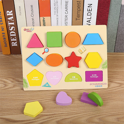 Three-dimensional puzzle wooden 3d shape puzzle