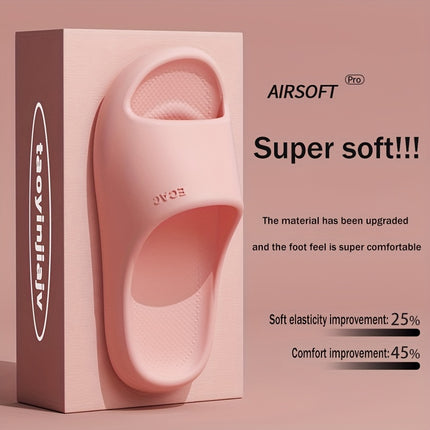 4 pcs set New EVA Solid Color Sandals, Men's Four-season Simple Home Soft Thick Anti-slip Bathroom Sandals