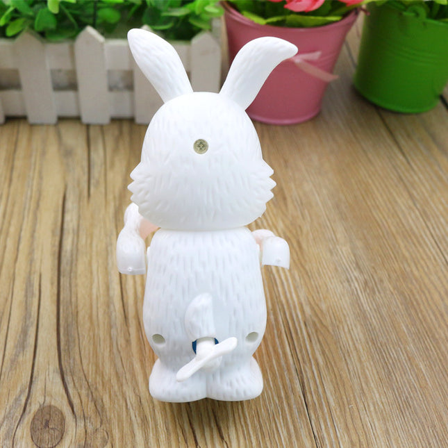 Cartton Rabbit Drumming Clockwork Wind-up Toys for Children Funny Game Educational Baby Birthday Surprises