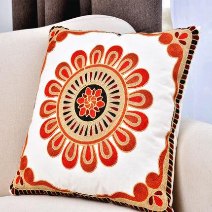 Home Textile Pastoral Clan Style Cotton Embroidered Pillow