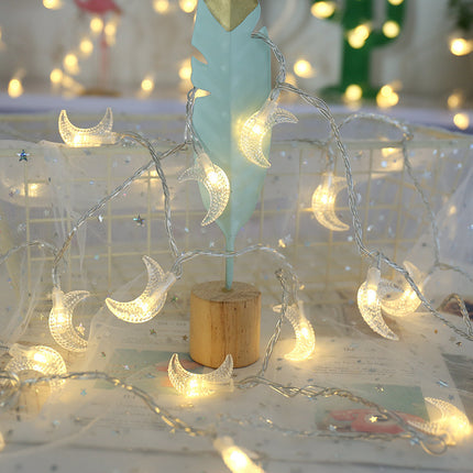 Small Moon Decoration Pendant Color String Lights