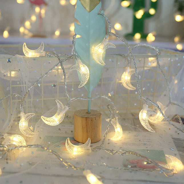 Small Moon Decoration Pendant Color String Lights