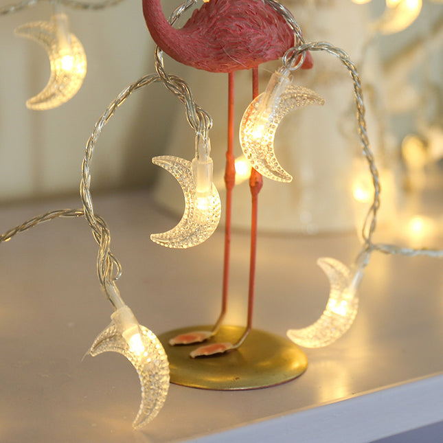 Small Moon Decoration Pendant Color String Lights