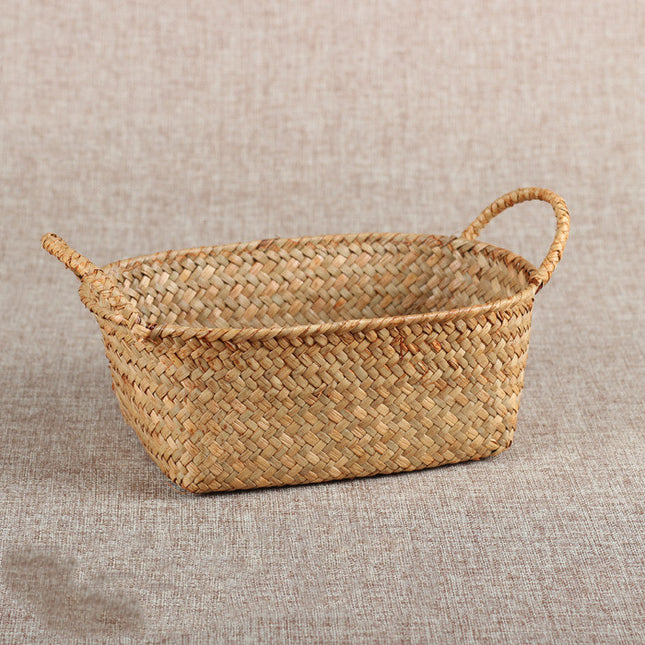 Straw Organizing Basket Storage Basket Basket