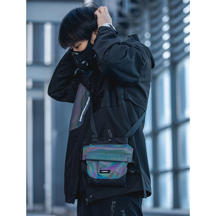 Trendy Brand Function Colorful Reflective Shoulder Bag Messenger Bag