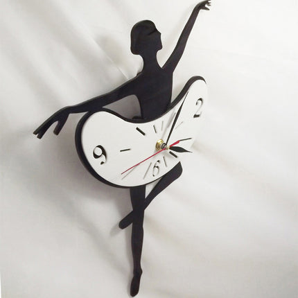Mute Wall Clock Ballerina Girl Clock High-End Living Room Wall Clock Decoration