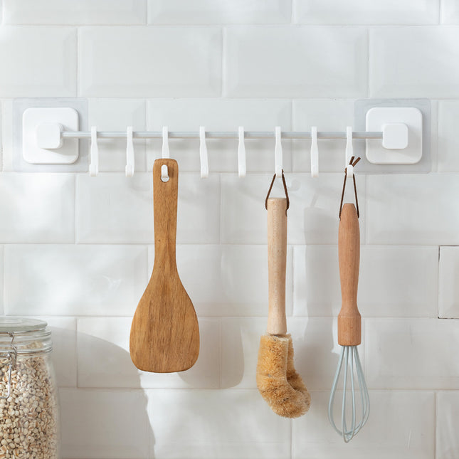 Hanging Row Hook Kitchen Supplies Free Perforation Wall Hanging Rack