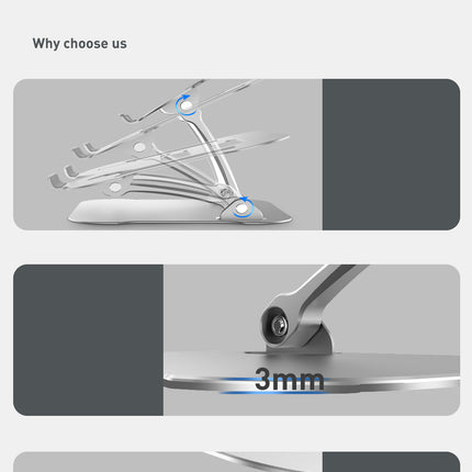 Compatible with Apple, Adjustable Lifting Laptop Bracket Aluminum Alloy Desktop Folding Ipad Tablet Cooling Bracket