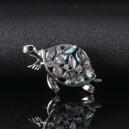Korean Style Small Fresh And Cute Tortoise Brooch, High-End Shell Men's Suit With Pin Jewelry In Stock