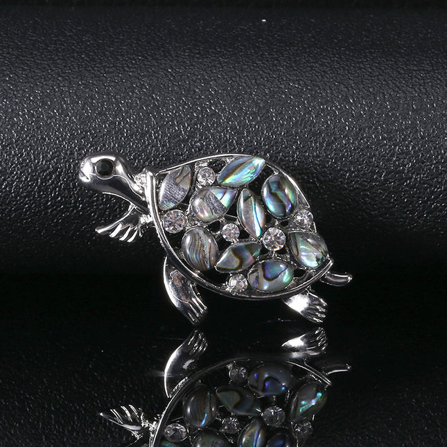 Korean Style Small Fresh And Cute Tortoise Brooch, High-End Shell Men's Suit With Pin Jewelry In Stock