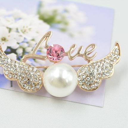 Fashion Star With Angel Wings Brooch