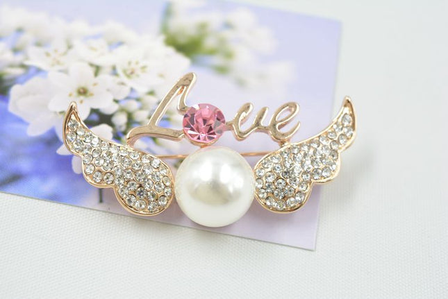 Fashion Star With Angel Wings Brooch