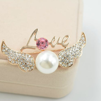 Fashion Star With Angel Wings Brooch